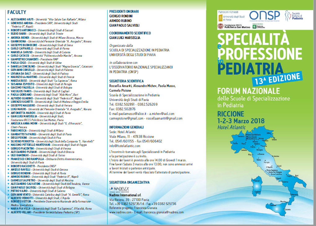 13° Edizione Specialità e Professione in Pediatria - Susanna Esposito